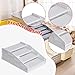 KiBcsLic 4 Steps Cat Ramp Cats Litters Stair Catcher with Function Nonslip Cats Litters Trapper Cat Step, White