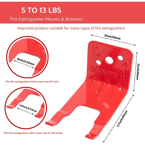 Soporte para extintor universal regulable de 5 a 13 libras, kit de 4 4