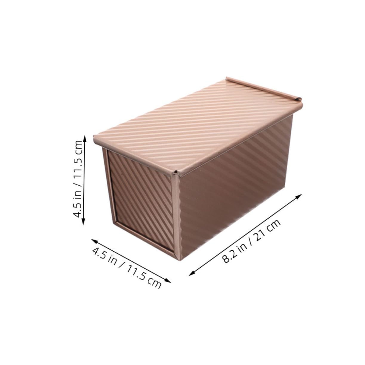 Ciieeo Toastform mit Deckel aus Kohlenstoffstahl 2 Stück Antihaftbeschichtet Rechteckig für Brotbacken Brotbackform 25cm Küche