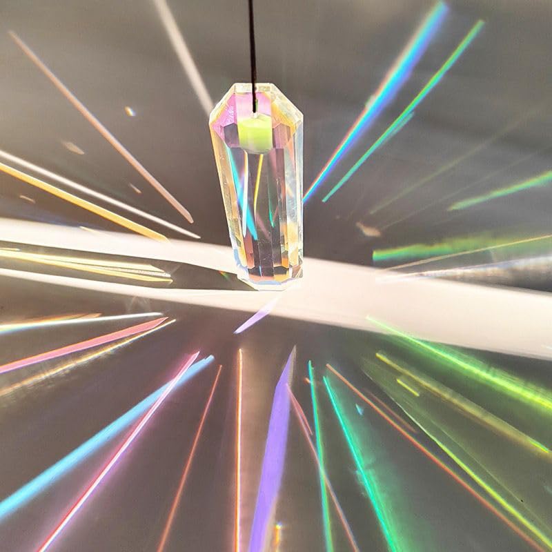 Kristall-Sonnenlichtfänger (120 Cm) – Langes Prisma Für Regenbogen-Effekte An Fenstern, Balkon & Garten (schillernd, Dekorativ)