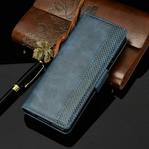 Housse Galaxy Z Fold 5 en cuir bleu : résout le problème de protection double