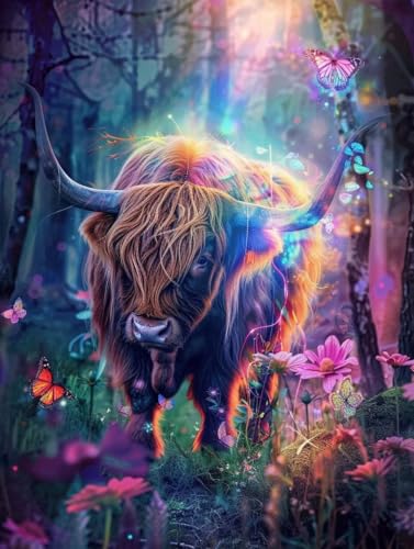 5D Diamond Art Point de Croix Cristal Painting Murale Animaux Géants de Dimension 70x90cm