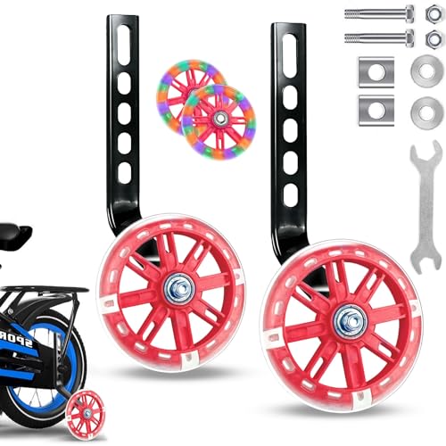 Colexy Ruote Ausiliarie per Biciclette per Bambini Rotelle Bici Universali