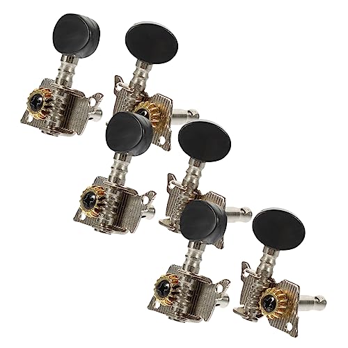 CIMAXIC 6pcs Guitar Tuning Keys Vintage Black Metal Guitar Tuning Pegs Replacement