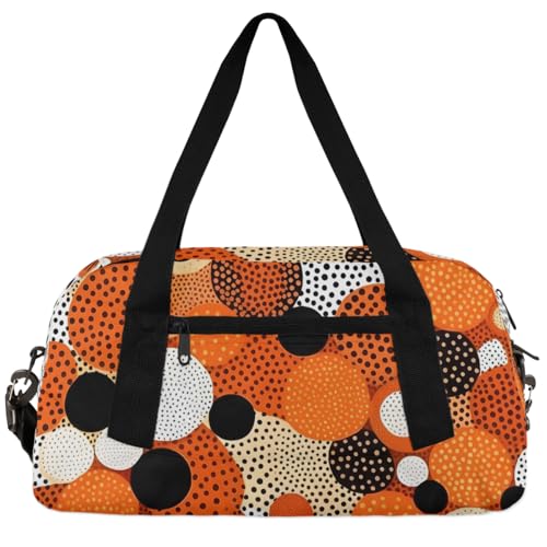 Pattern With Dots Kids Duffle Bag Boys Girls Small Sport Dance Gym Bag for Overnight Travel Weekender Carry On