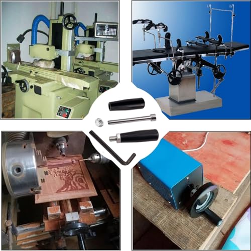 Image of Clamping Handle Screw Knobs Revolving Handle Tapered Grip M8 - for Woodworking Machine /Lathe Machine /Milling Machine etc, Industry Equipment (2 Sets)