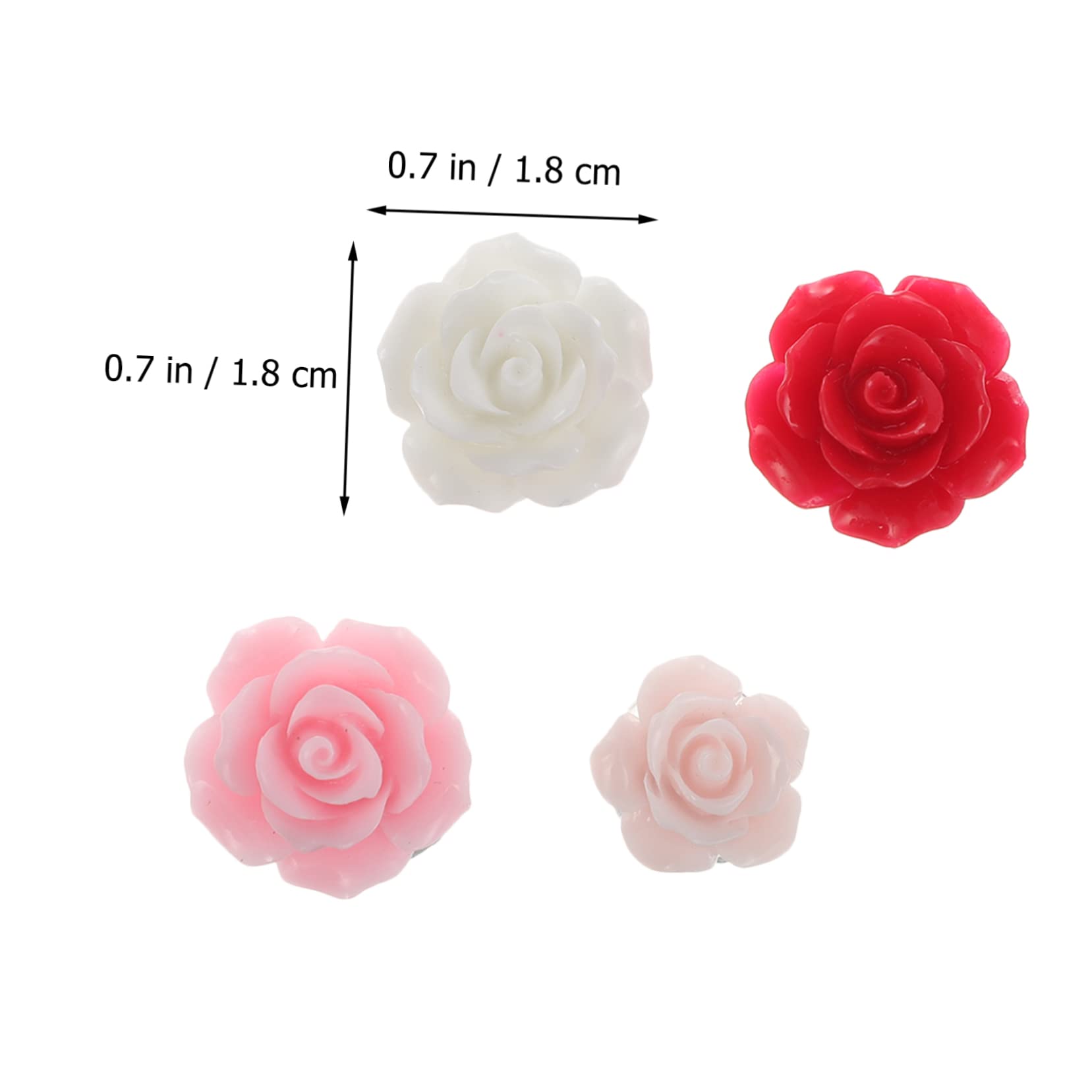 ifundom 120 STK Blumenstift Magnetische Pinnwand Die Büroeinrichtung Bürodekoration Rosa Reißnägel Rosa Bürodekor Reißzwecke Reißzwecke Harz Rose Bürobedarf Reisen