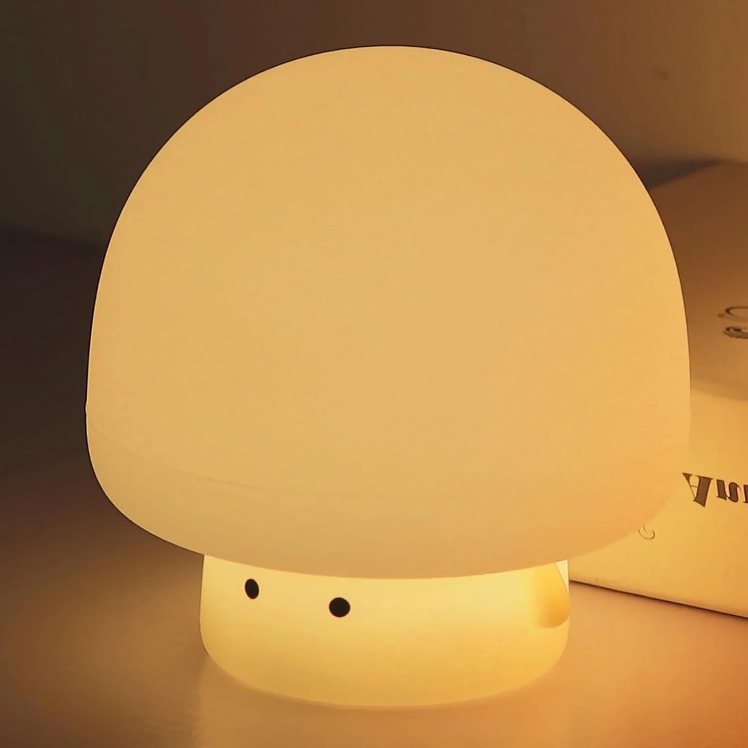XIHAMA Cute Mushroom Silicone Night Light Animal Nursery Lamp USB Rechargeable,3 Levels Brightness,30 Mins Timer,Decor for Kid's Room, Living Room,Birthday,Xmas,Festival Gift for Kids Adult Gifts