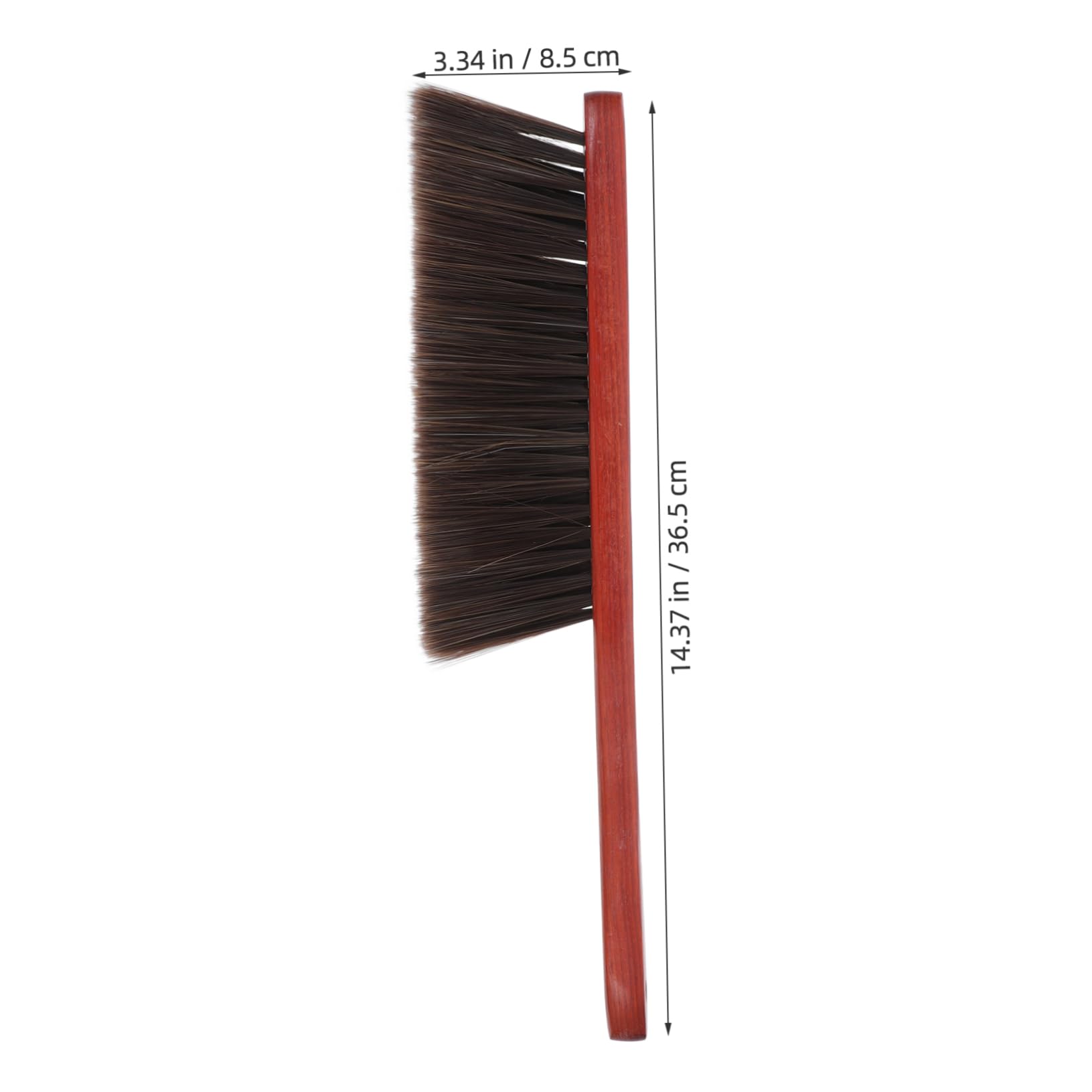 Levemolo Wooden Whisk Broom Long Handle Soft Bristle Bench Brush for Fireplace Cleaning and