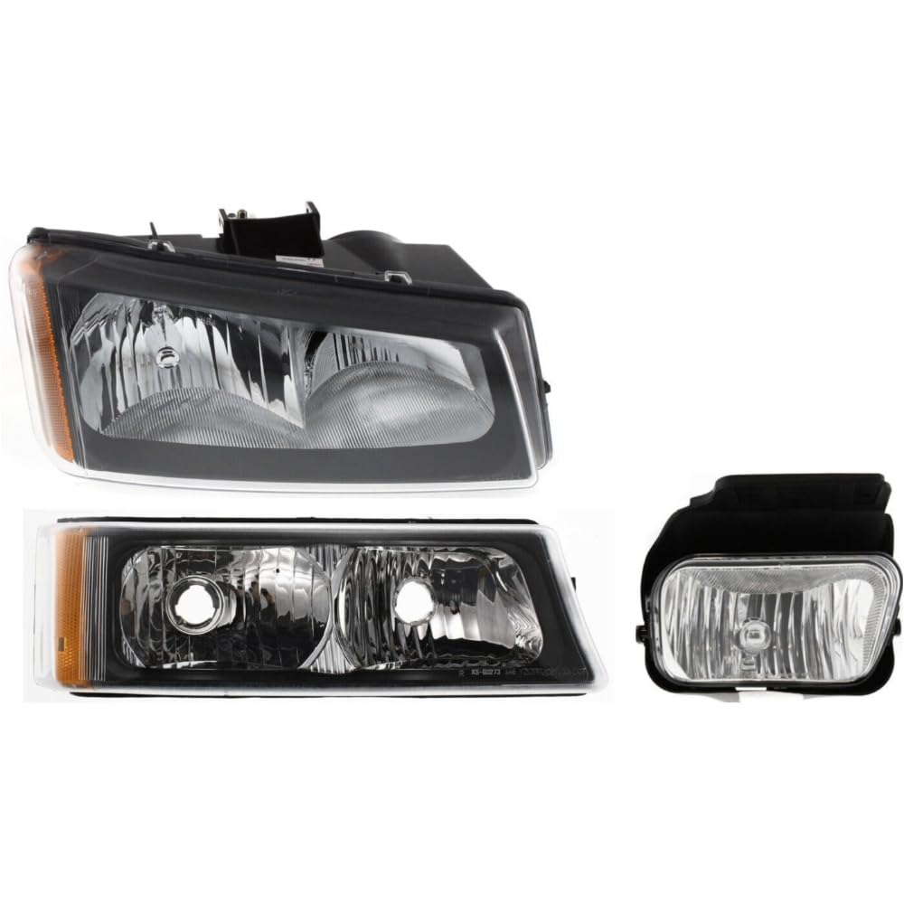 Amazon.com: SOBOANT 3pcs Headlight Halogen Right Side Clear Lens W  