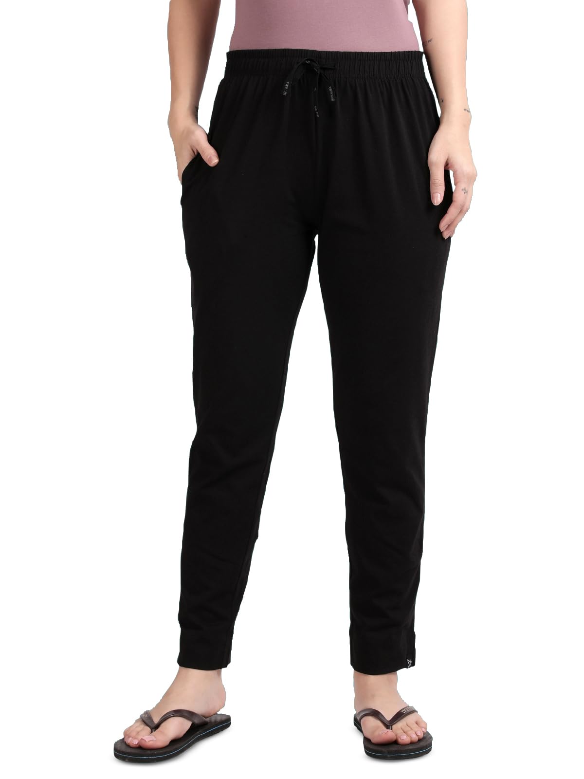 Comfort Fit Solid Night Pant for Women | Pyjama Lounge Pant with Side Pockets
