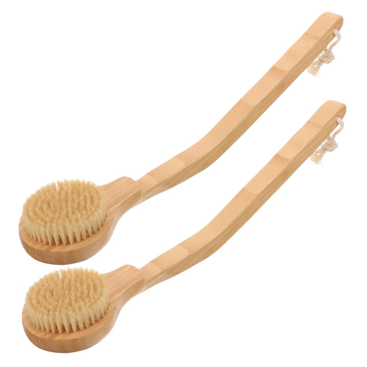 2 piezas Cepillo de Ducha Mango para Exfoliación y Masaje Corporal para Personas Mayores Movilidad Reducida