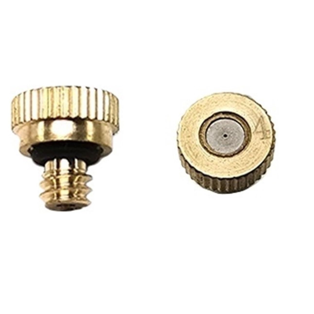 Brass Mister Nozzles 20Pcs Threaded Brass Misting Nozzle 0.1-0.8mm Orifice Water Mister Parts Fog(0.4mm)