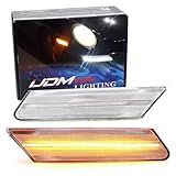iJDMTOY Euro Clear Lens Amber Full LED Front Side Marker Light Kit Compatible With Porsche 2006-2012 Cayman/Boxster, 2005-2012 911, Powered by 60-SMD LED, Replace OEM Amber or Clear Sidemarker