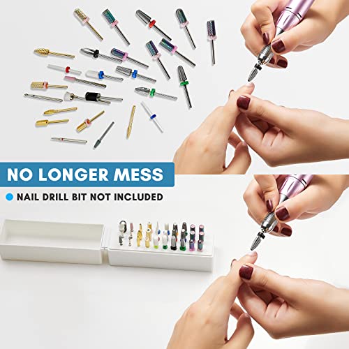 Nail Drill Bits Holder Organizer - 30 Holes for Manicure Tools