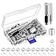 ZKSMNB Ösenzange Set, Grommet Werkzeug Kit 100 Sets Ösen 12 mm (1/2 Zoll) Tülle Werkzeuge für Schuhe, Gepäck, Leder, Plane, Zelte, Markisen, Schuhe