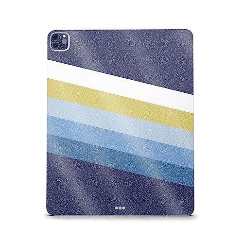 Image of MightySkins Carbon Fiber Skin Compatible with Apple iPad Pro 12.9 inch M2 6th Gen (2022) Full Wrap Kit - Cool Stripes | Protective, Durable Textured Carbon Fiber Finish | Easy to Apply | Made in The USA