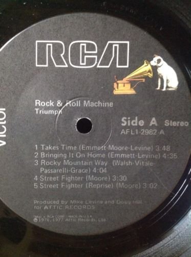 Vista 3 de TRIUMPH Rock & Roll Machine LP Vinyl & Cover VG+ 1978 AFL1 2982 Compilation