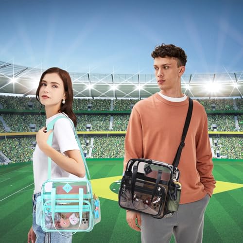 Image of PIG PIG GIRL Clear Tote Bag - 12x6x12 See Through Stadium Event Bag for Women