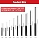 Splinttreiber Set, 9 Stück Durchschlag Werkzeug 1.5mm - 8mm, Durchschlag Set mit Aufbewahrungstasch für Uhrenreparatur Leder Schmuck Kunsthandwerk
