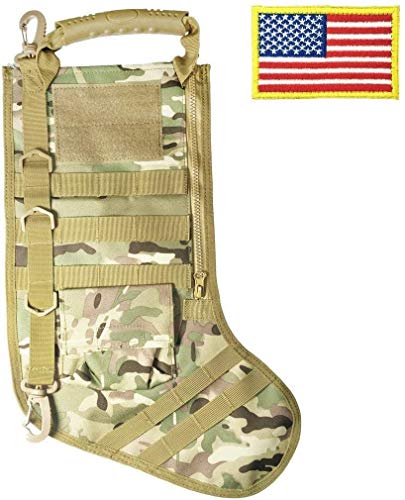 Speed Track Tactical Christmas Xmas Stocking W/Handle, Perfect Mantel Decoration, Gift For Veterans Military Patriotic And Outdoorsy People (Cp Camouflage) #TOP1