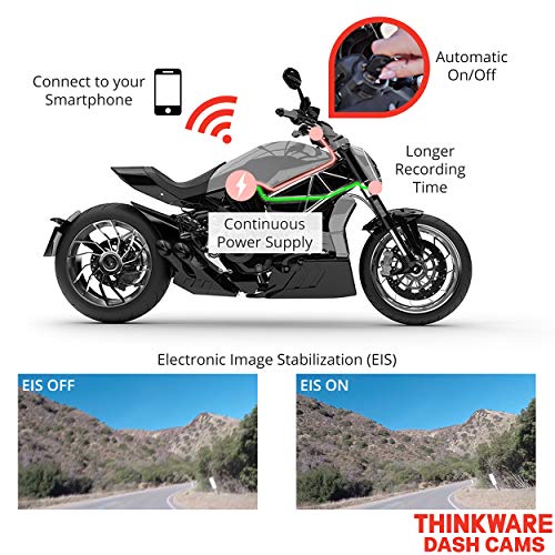 Thinkware M1 Motorbike Cam, 1080P Motorcycle Camera Dual Front and Rear Motorbike Dash Cam. Waterproof Motorcycle… - Image 5