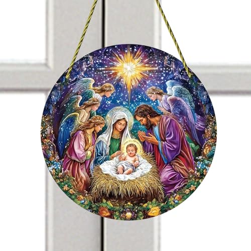 Nativity Ornaments, Christmas Ornaments, Religious Decorations, Nativity Pendant, Christian Ornament, Jesus Sun Catcher, Acrylic Decoration, 2D Ornament, Christmas Tree, Indoor Nativity, Nativity Orna