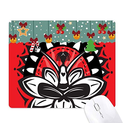 Tapis de souris Noël Lotus Silhouette Mexicain, le cadeau de bureau idéal