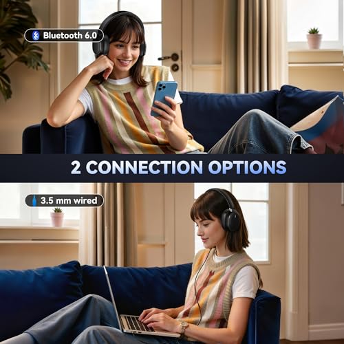 Noise Cancelling Wireless Headphones Over-Ear