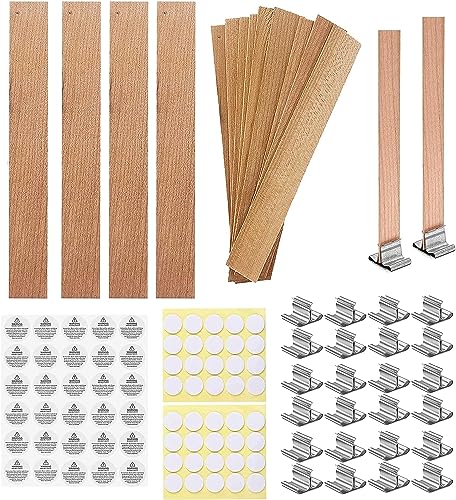 400 Piezas de Mechas de Madera para Velas miniatura 2