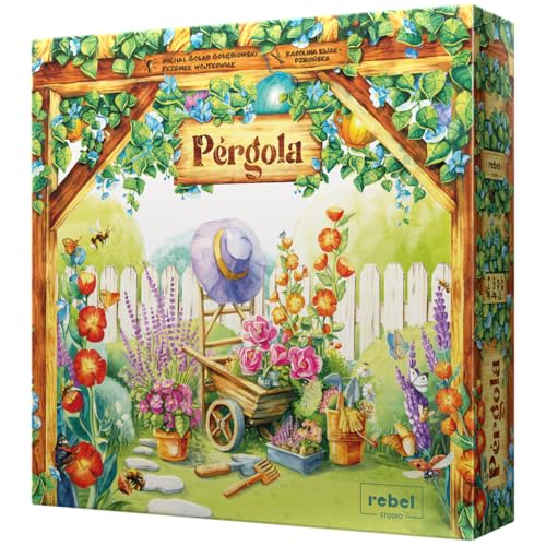Asmodee - Pergola, Juego de Mesa con temática de jardinería, Juego de Estrategia de 1 a 4 Jugadores con Modo Solitario, para Adultos y niños a Partir de 10 años, de 45 a 60 Minutos, español