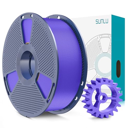 Image of SUNLU PLA+2.0 3D Printer Filament, Upgrade PLA+ Filament 1.75mm, Tougher and Stronger, Neatly Wound Filament, Dimensional Accuracy + /-0.02mm, 1KG Spool(2.2lbs), Lavender Purple