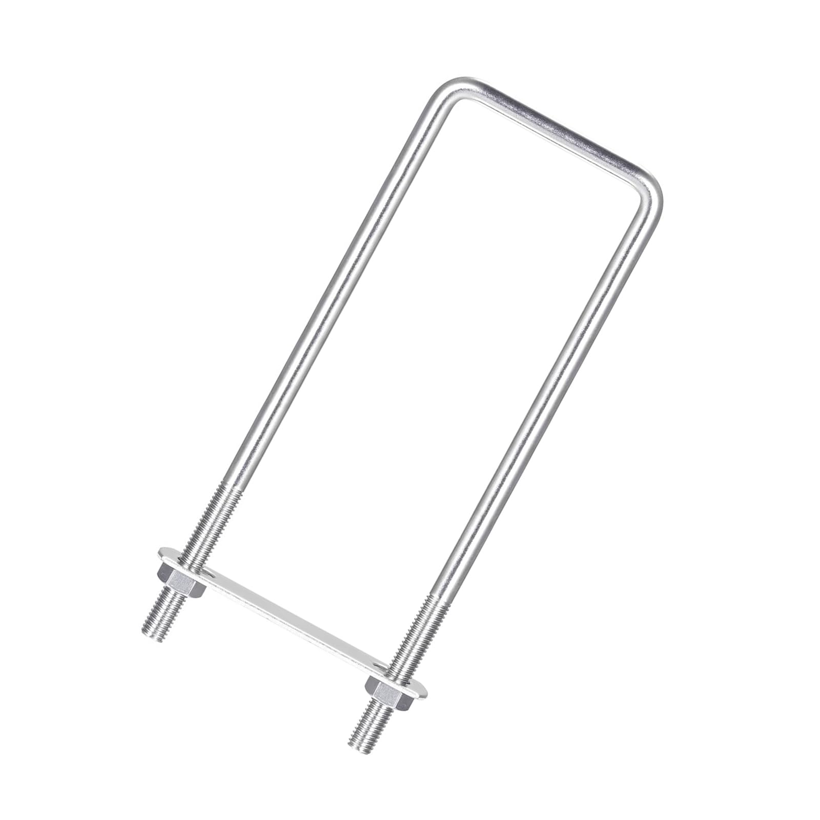 Unifizz Square U-Bolt,3 Set 304 Stainless Steel M8 U Bolts 60mm(2.44") Inner Width 200mm Length with Nuts and Frame Plate for Automobiles Boat Trailer