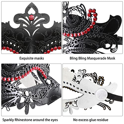 Image of Coddsmz Couple Masquerade Mask Set - Venetian & Mardi Gras Mask for Women & Men
