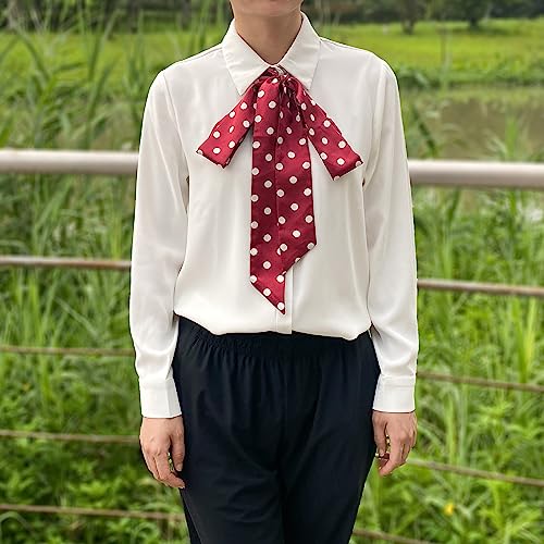 Skinny Scarf for Women Lightweight, Thin Long Silk Neckscarf for Hair Scarf Headband or Ribbon Scarf Belt & Handbag NWJ-82