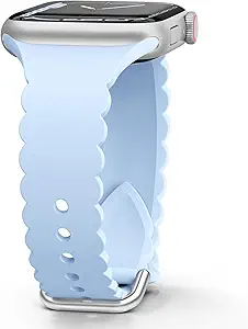 Sunnywoo Lace Sport Silicone Band Compatible with Apple Watch 38mm 40mm 41mm 42mm 44mm 45mm 46mm 49mm for Women, Soft Wristband Waterproof Replacement for iWatch Series Ultra 10 9 8 SE 7 6 5 4 3 2 1