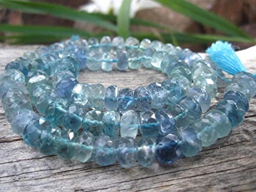 Fluorite perles facettées AAA sans défaut pour enfilage de bijoux