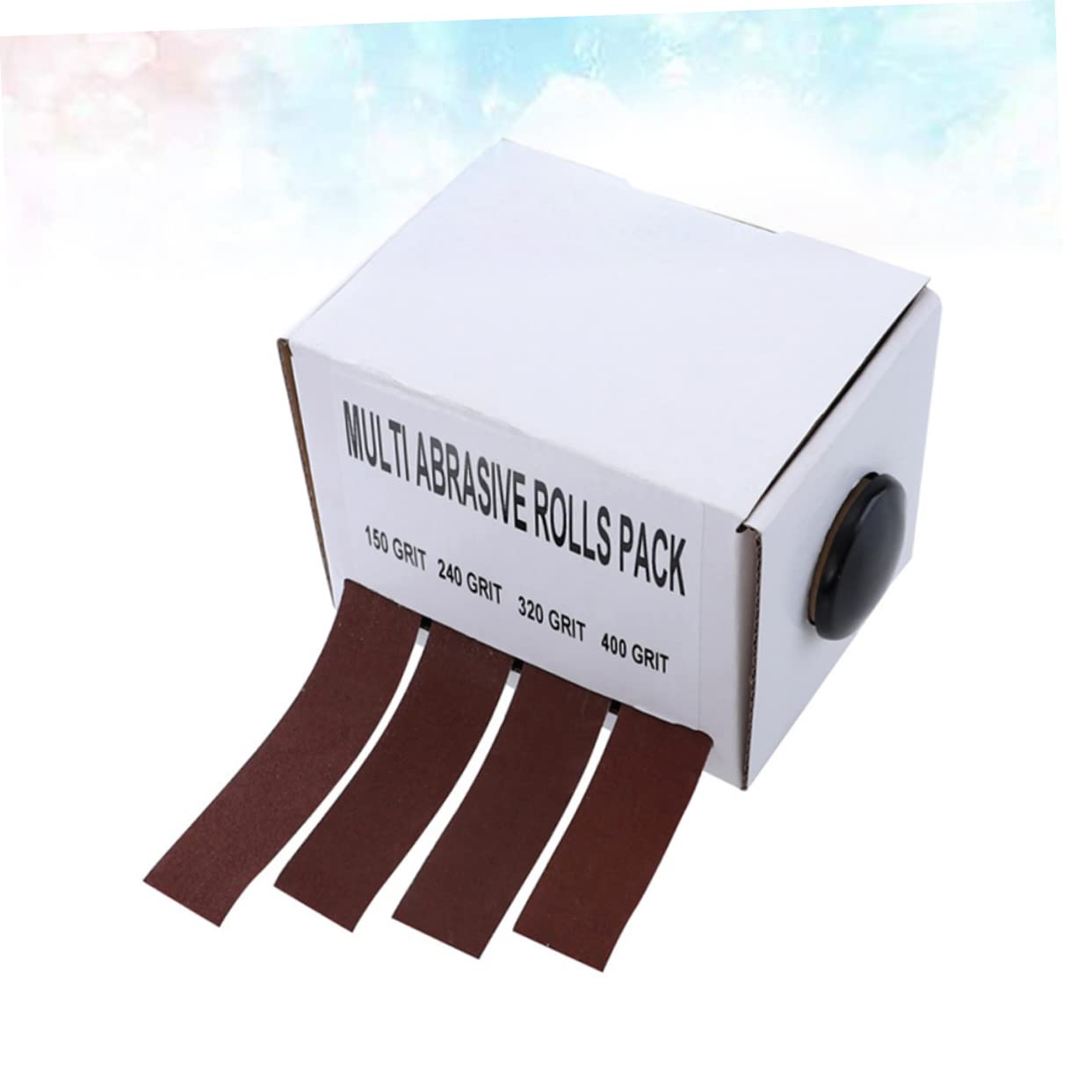 Rotolo di Tela Smeriglio Abrasiva Estraibile, Supporto in Nylon, Grana Fine per Lucidatura di Legno e Vetro,