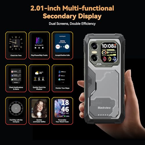 Image of Blackview XPLORE 1 AI 5G Unlocked Rugged Phone Android 15, 20000mAh Battery 36GB+256GB /TF 2TB, 6.78 inch 2.4K 120Hz Large Rugged Smartphone, 64MP+20MP Night Vision IP69K Waterproof Dual SIM NFC /OTG /WiFi