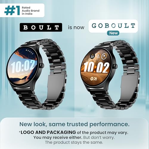 Image of GOBOULT Rover Pro Smartwatch 1.43'' AMOLED, BT Calling 5.3, 1000 Nits Brightness, IP68, 150+ Watchfaces, 120+ Sports Modes, AI Voice Assistant, SpO2 Monitoring (Coal Black)