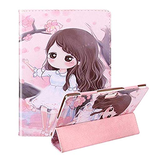 YELLYOUTH 10.1 inch Android Tablet Case, PU Leather Folio Cover fit for Plum