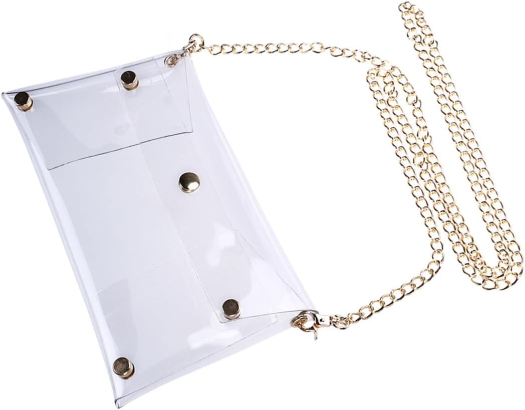 Garneck Women's PVC Crossbody Bag with Chain Strap Large Capacity
