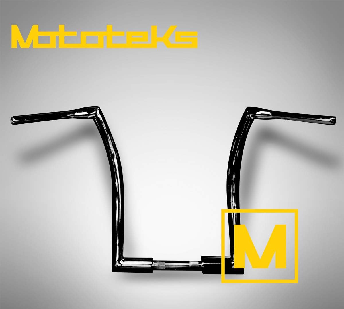 APE HANGER HANDLEBARS, WIDE, FAT 1-1/2" MONSTER BARS FOR HARLEY MODELS (Black, 18")
