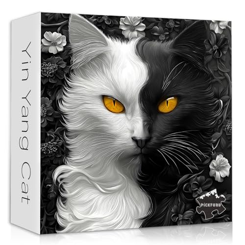 Rompecabezas Gato Yin Yang Animal 16+ Anos miniatura 2