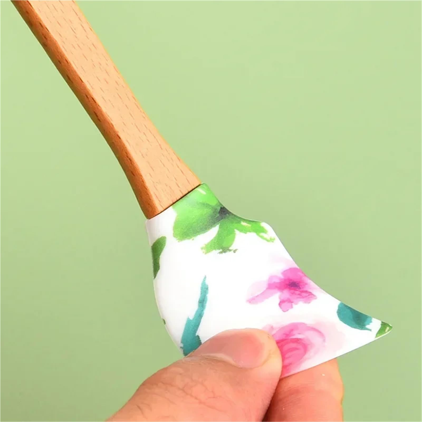 Mini-Silikonspatel, Kuchencremespatel, geteilter Butterspatel, Kuchendekorationswerkzeug, Backzubehör, Küchenzubehör(Style 02)