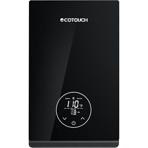 8kW Tankless Water Heater Electric, ECOTOUCH 240V On Demand Instant Endless Hot Water Heater for Point of Use, ETL Certificated, Space Saving Design ECO80BP