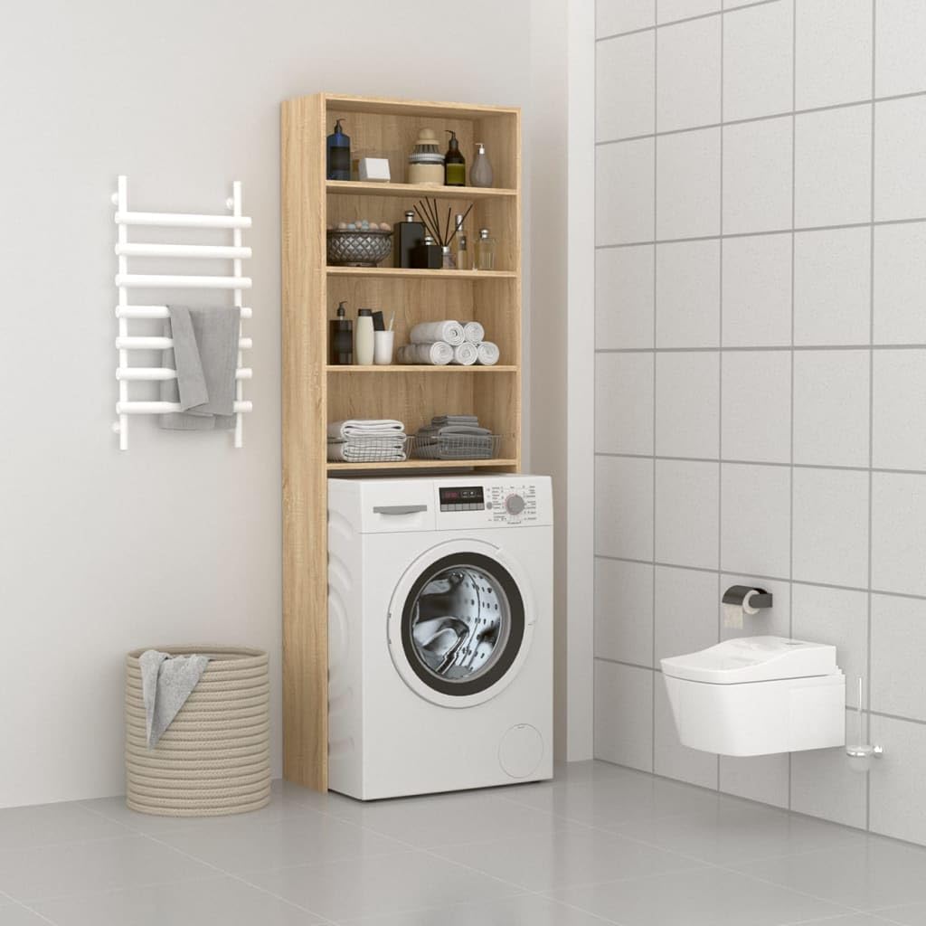 Lechnical Mobile per Lavatrice Rovere Sonoma 64x24x190 cm,Accessori elettrodomestici,Accessori lavatrici e asciugatrici,Accessori per lavatrici e asciugatrici -808407