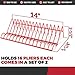 Olsa Tools Plier Organizer Rack - 2pc Set for Tool Box Drawer Storage - Holds 32 Pliers - Red Holder for Pliers Organization - Professional Grade - Part: 100050