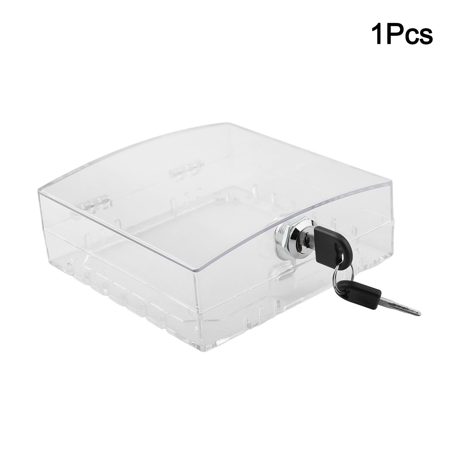 Coperchio termostato in acrilico chiudibile a parete, scatola trasparente per controllo della temperatura CA con 2, anti-manomissione per custodia di protezione, 16 x 15 x 6 cm