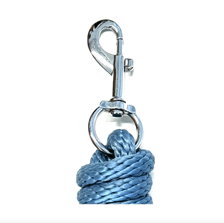 Halter Lead Rope Set including Snap Hook Adjustable Horse Halter Horse Wooden Horse Tie Rope (Carabiner Hook Blue, Mini Shetty) - Image 3